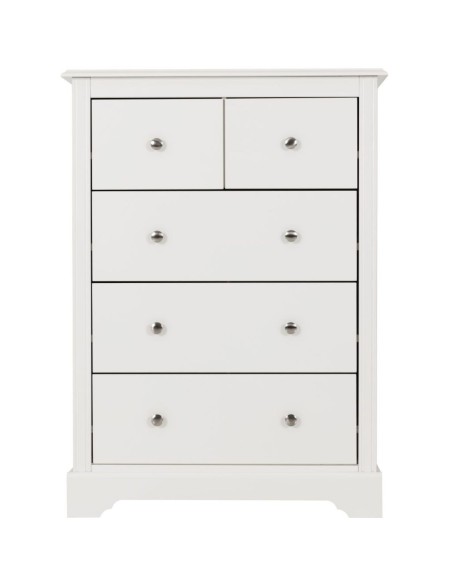 Stratford 3+2 Drawer Chest - White