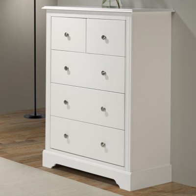 Stratford 3+2 Drawer Chest - White