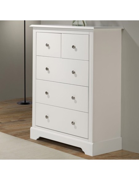 Stratford 3+2 Drawer Chest - White