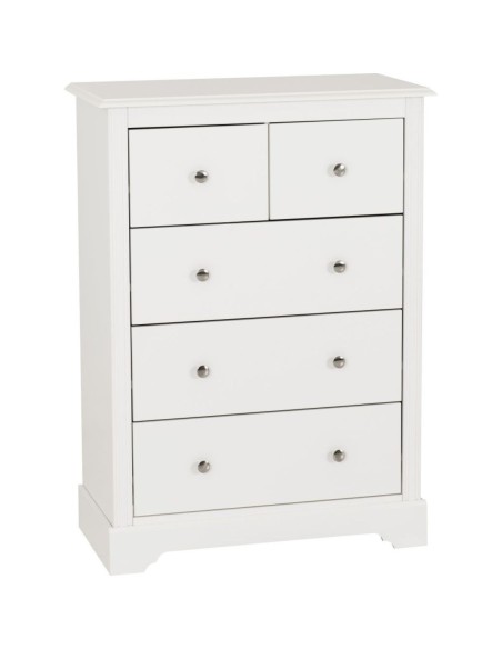 Stratford 3+2 Drawer Chest - White