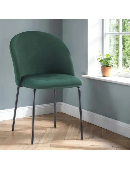 Boston Dining Chair - Emerald Green Velvet