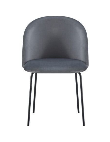 Boston Dining Chair - Grey Velvet