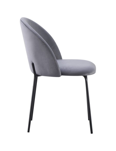 Boston Dining Chair - Grey Velvet