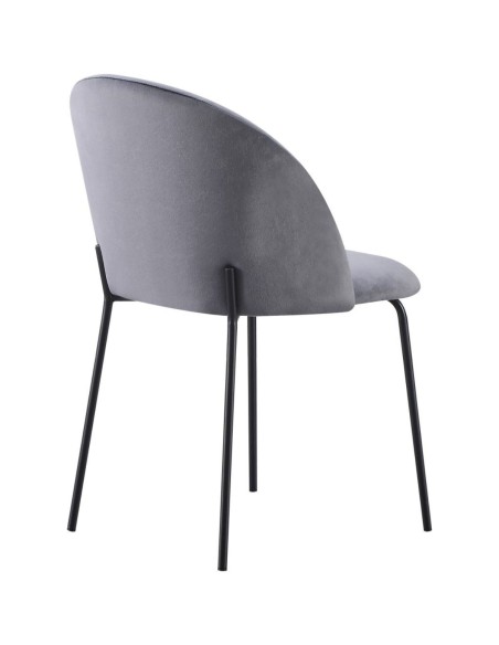 Boston Dining Chair - Grey Velvet