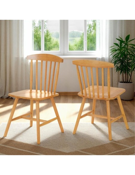 Emery Extending Dining Set (x4 Chairs) - Natural Oak Effect