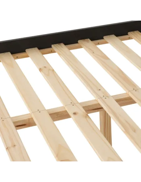 Monaco 4FT Low End Bed - Dark Grey/Oak Effect