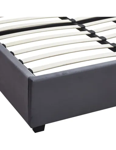 Madison 4FT6 Ottoman Bedframe - Grey Velvet Fabric