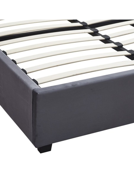 Madison 4FT6 Ottoman Bedframe - Grey Velvet Fabric