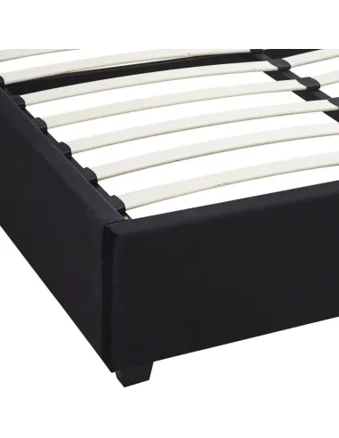 Madison 4FT6 Ottoman Bedframe - Black  Velvet Fabric