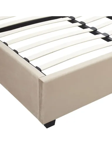 Madison 4FT6 Ottoman Bedframe - Fawn Velvet Fabric