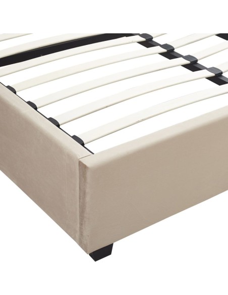 Madison 4FT6 Ottoman Bedframe - Fawn Velvet Fabric