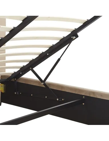 Madison 4FT6 Ottoman Bedframe - Fawn Velvet Fabric