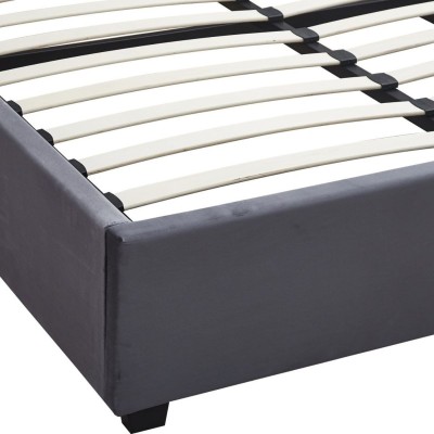 Madison 5FT Ottoman Bedframe - Grey Velvet Fabric