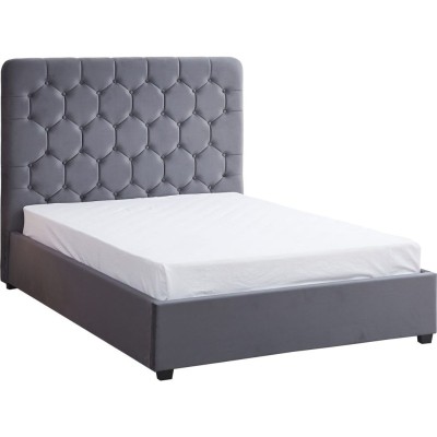 Madison 5FT Ottoman Bedframe - Grey Velvet Fabric