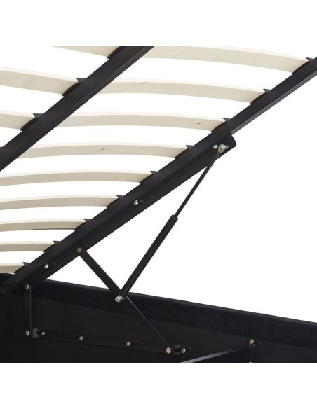 Madison 5FT Ottoman Bedframe - Black Velvet Fabric