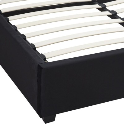 Madison 5FT Ottoman Bedframe - Black Velvet Fabric