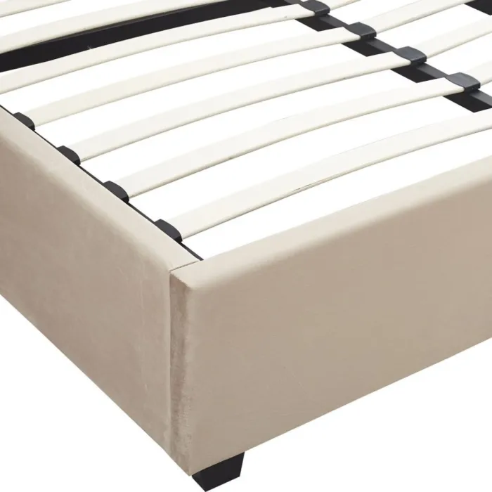 Madison 5FT Ottoman Bedframe - Fawn Velvet Fabric