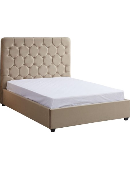 Madison 5FT Ottoman Bedframe - Fawn Velvet Fabric