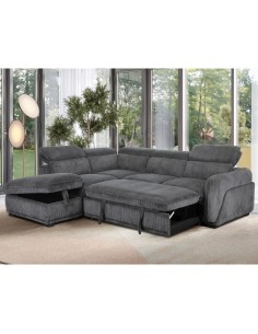 Pescara LHF Corner Sofa Bed - Grey 2
