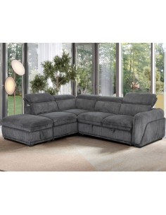Pescara LHF Corner Sofa Bed - Grey