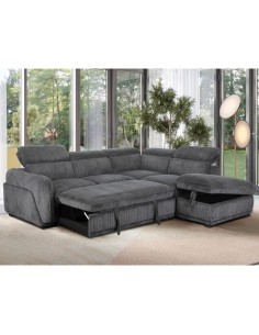 Pescara RHF Corner Sofa Bed - Grey 2