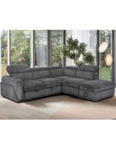 Pescara RHF Corner Sofa Bed - Grey