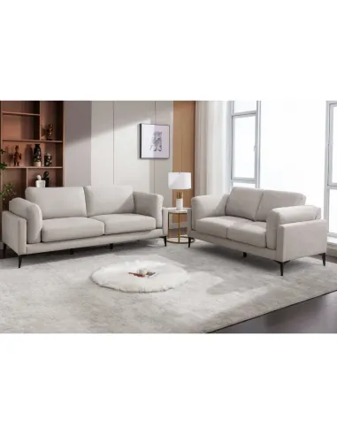 Rupert 3 Seater Fixed Sofa - Light Grey