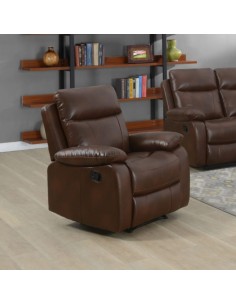 Cambridge Manual Recliner Armchair - Tan Leathaire