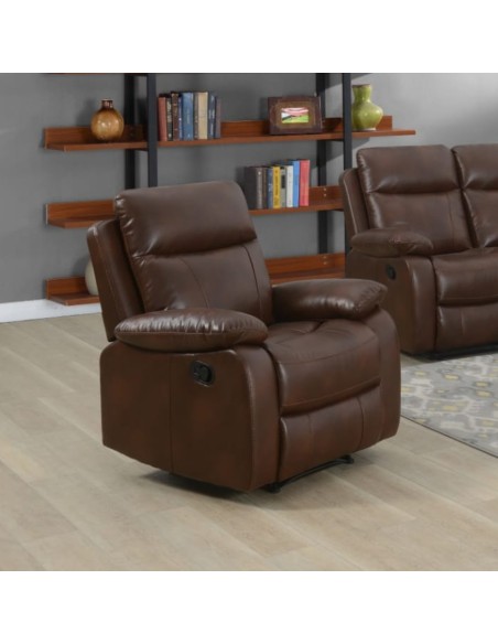 Cambridge Manual Recliner Armchair - Tan Leathaire