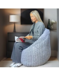 Chillax Cord Beanbag - Grey