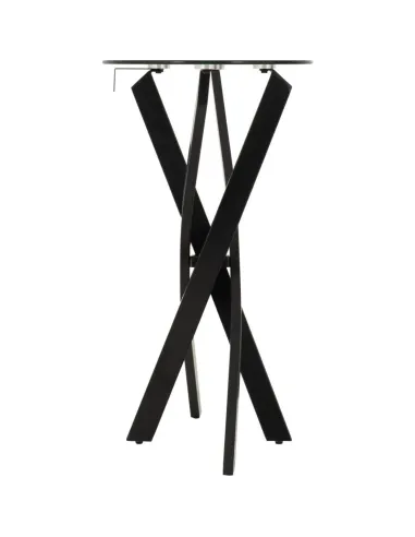 Sheldon Console Table - Clear Glass/Black