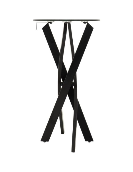 Sheldon Console Table - Clear Glass/Black