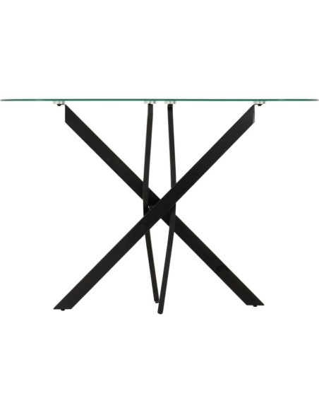 Sheldon Console Table - Clear Glass/Black