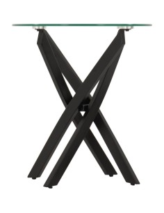 Sheldon Side Table - Clear Glass/Black 2