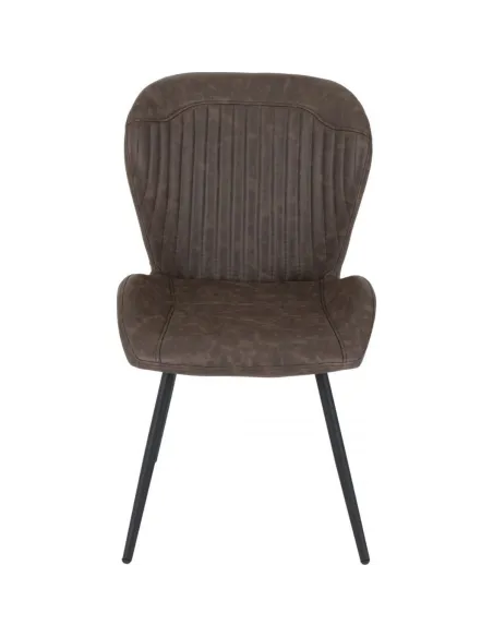 Quebec Dining Chair - Brown PU