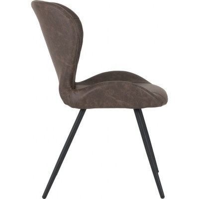 Quebec Dining Chair - Brown PU