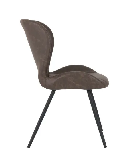 Quebec Dining Chair - Brown PU
