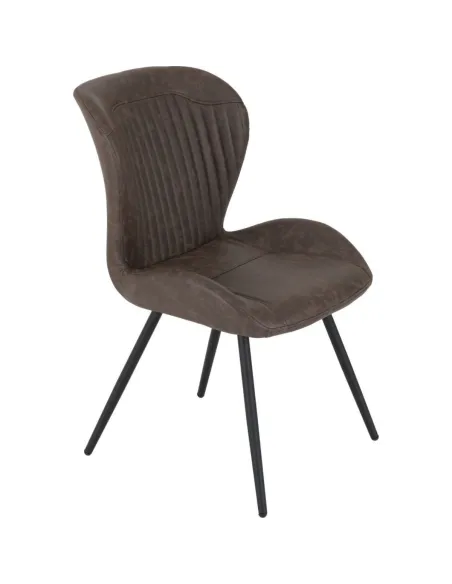 Quebec Dining Chair - Brown PU