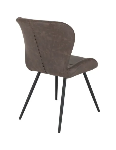Quebec Dining Chair - Brown PU