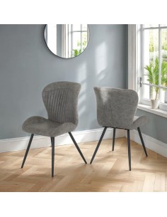 Quebec Dining Chair - Grey PU