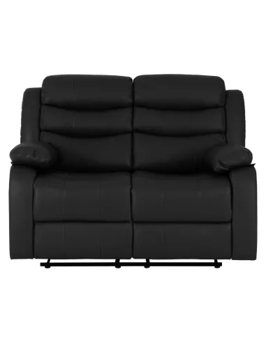 Roma 3+2 Seater Recliner Sofa Suite - Black PU