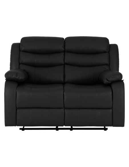Roma 3+2 Seater Recliner Sofa Suite - Black PU