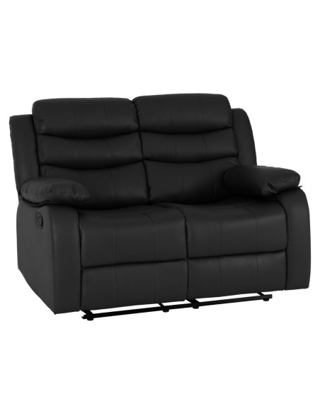 Roma 3+2 Seater Recliner Sofa Suite - Black PU