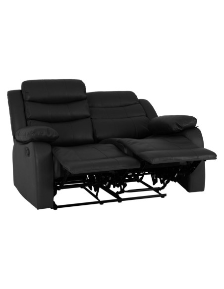 Roma 3+2 Seater Recliner Sofa Suite - Black PU
