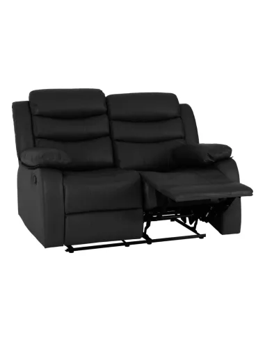 Roma 3+2 Seater Recliner Sofa Suite - Black PU