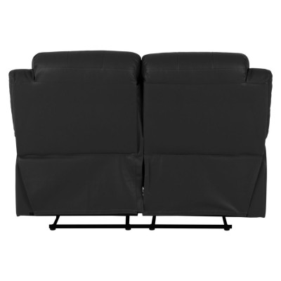 Roma 3+2 Seater Recliner Sofa Suite - Black PU