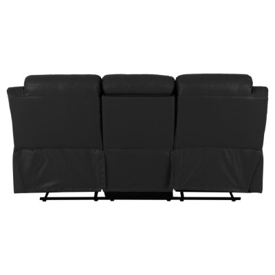 Roma 3+2 Seater Recliner Sofa Suite - Black PU
