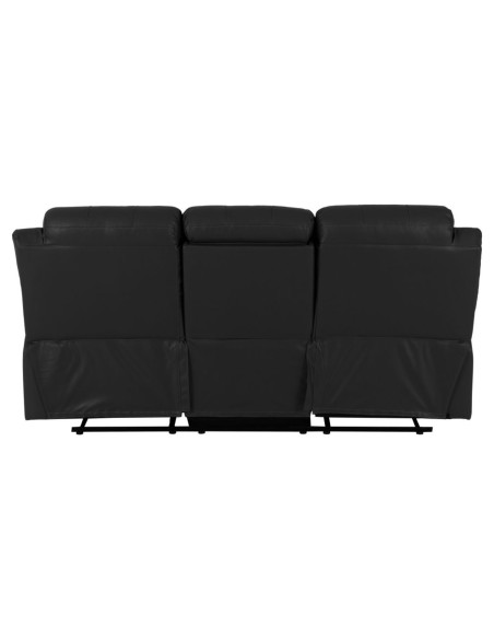 Roma 3+2 Seater Recliner Sofa Suite - Black PU