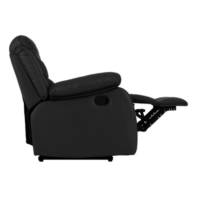 Roma 3+2 Seater Recliner Sofa Suite - Black PU