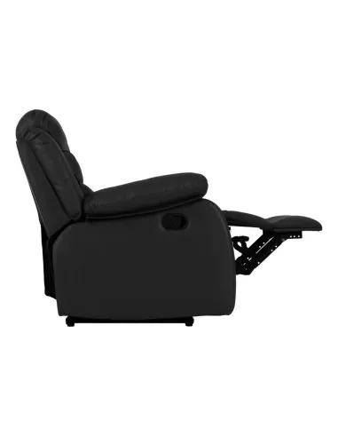 Roma 3+2 Seater Recliner Sofa Suite - Black PU